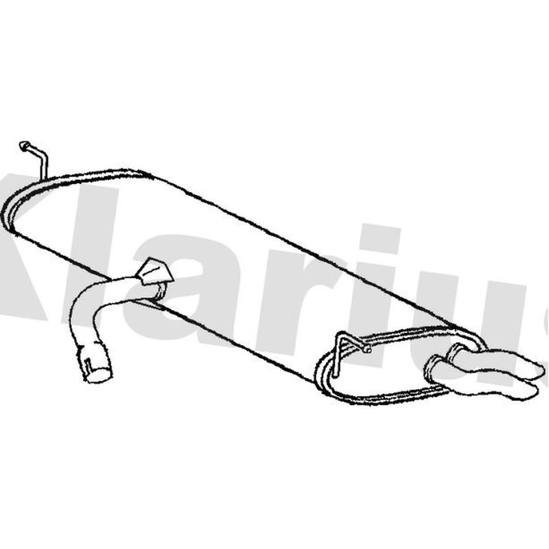Klarius Box With Tail Pipe Rear VW617D