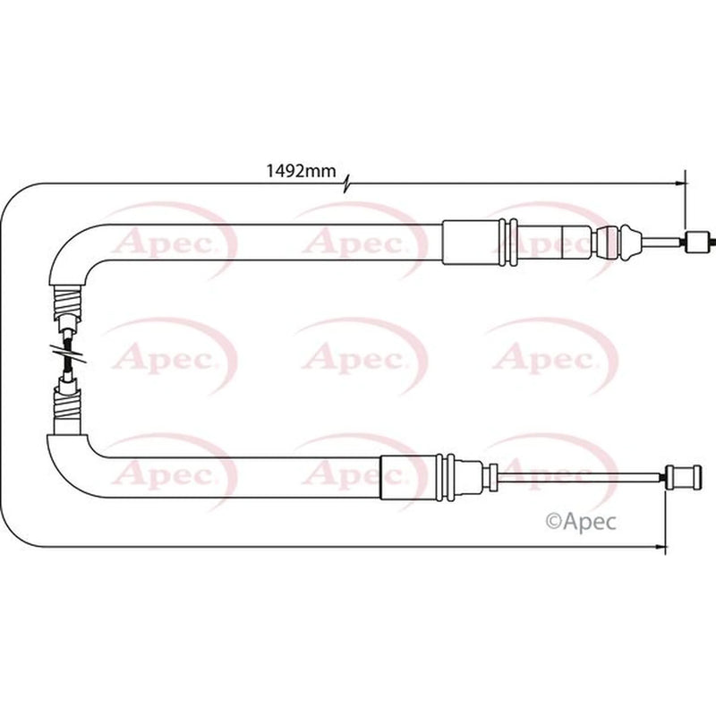 Apec Handbrake Cable Right Rear CAB1063