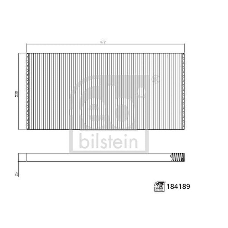 Febi Cabin Air Filter (Pollen Filter) 184189