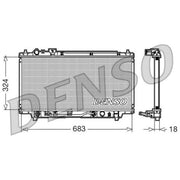 Denso Engine Radiator fits Mazda 323 C 1994-1998 1.5 1.8