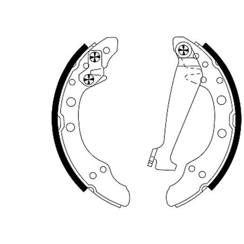Mintex Brake Shoe Set Axle Kit MSP323