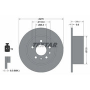 Textar 2 x Solid Rear Brake Discs 92066300-x2