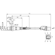 Bosch O2 Lambda Oxygen Sensor 0 258 017 025