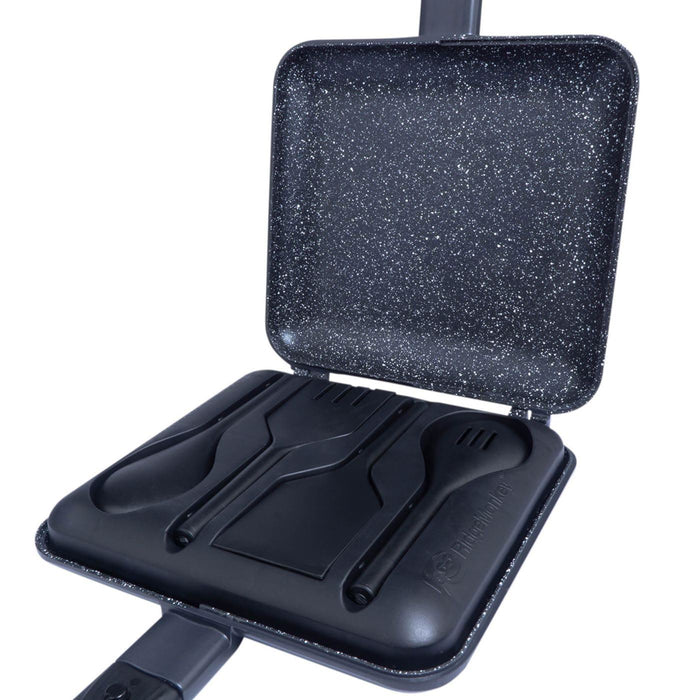 Ridgemonkey XL Connect Deep Pan & Griddle Granite Edition Fishing Camping Cook - RidgeMonkey - Van Life Living