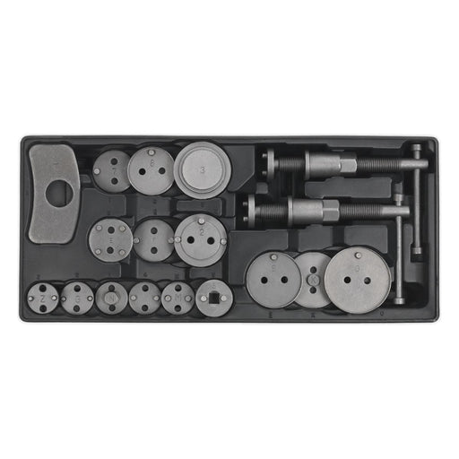 Sealey Tool Tray with Brake Wind-Back Tool Kit 18pc TBT27 Sealey  - Town Parts