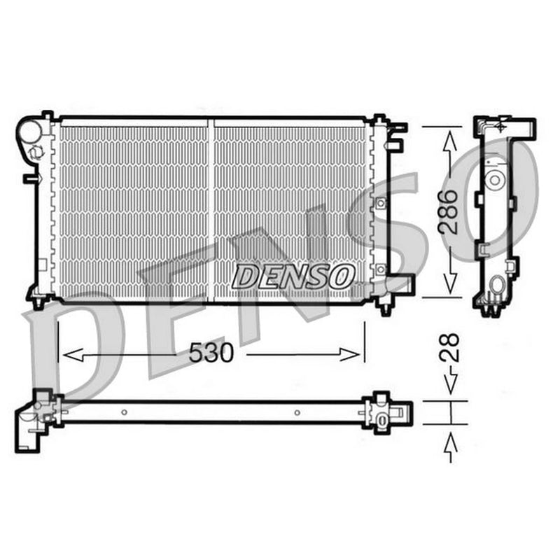 Denso Engine Radiator fits Citroën Saxo 1996-2004 1.5