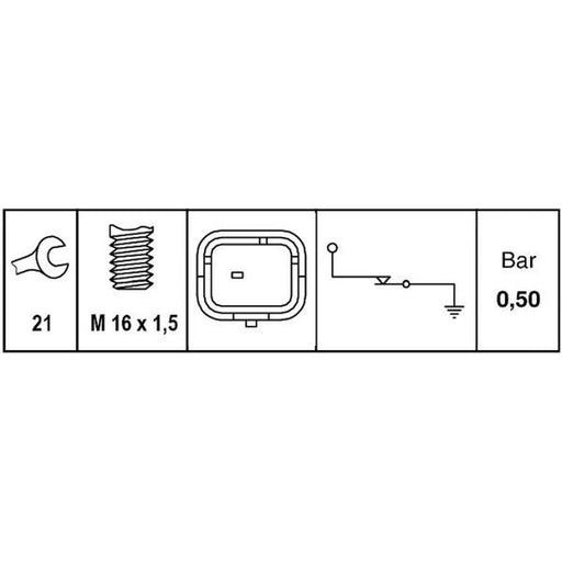 Hella Oil Pressure Sensor Switch 6ZL 009 600-041