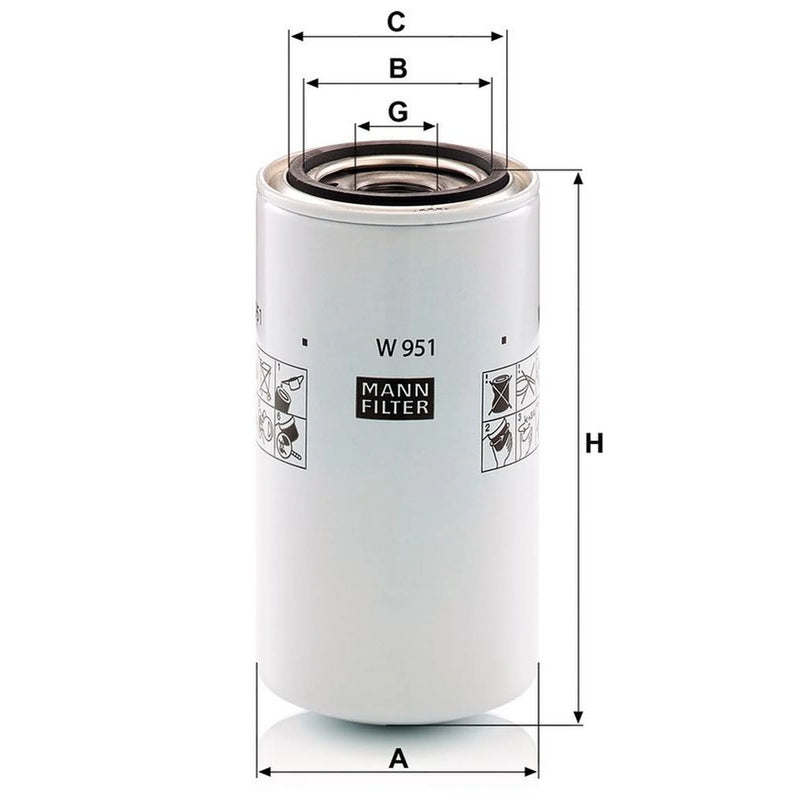 MANN-FILTER Engine Oil Filter W 951