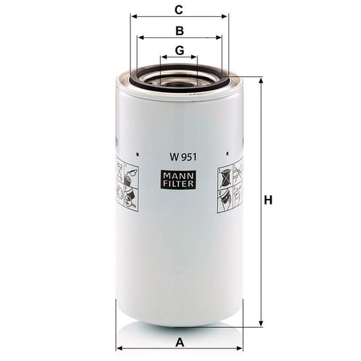 MANN-FILTER Engine Oil Filter W 951