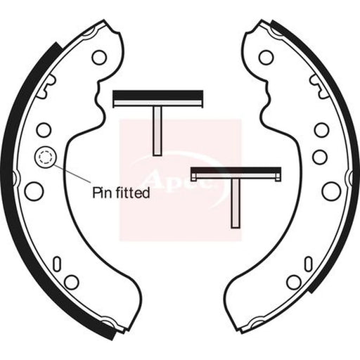 Apec Brake Shoe Set Axle Kit SHU387