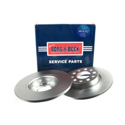 Borg & Beck 2 x Solid Rear Brake Discs BBD5204-x2