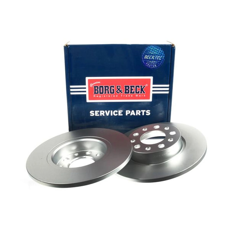 Borg & Beck 2 x Solid Rear Brake Discs BBD5204-x2