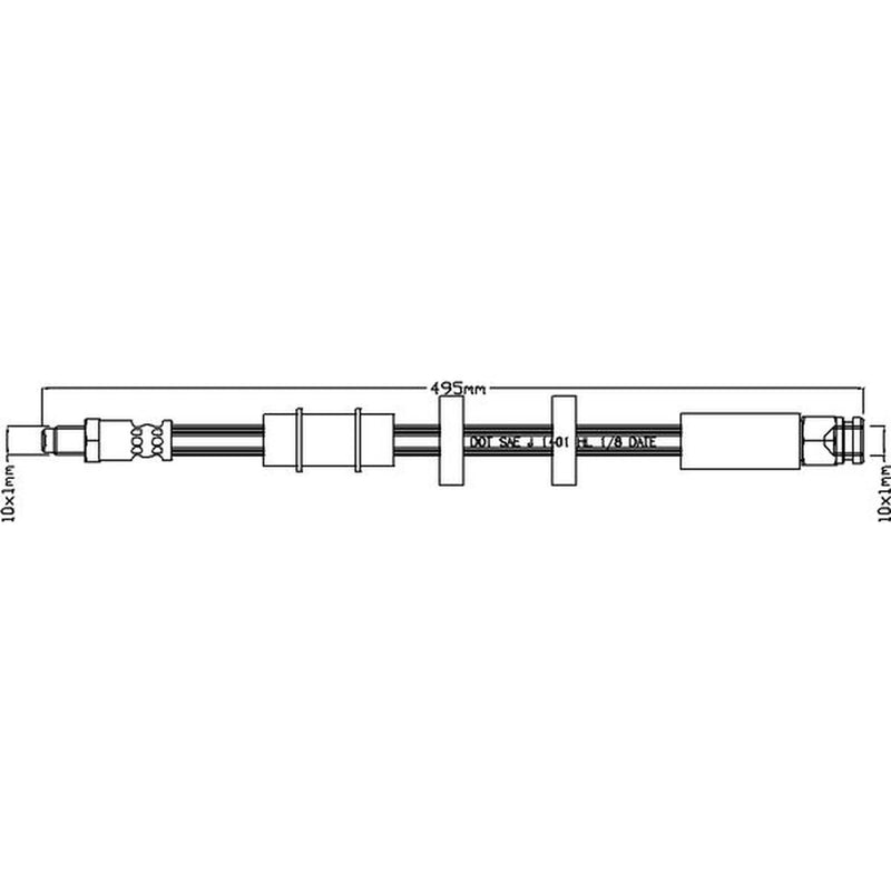 Juratek Brake Hydraulic Hose Line Upper JBH1104