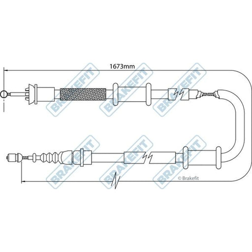 Apec Handbrake Cable Right Rear BBC3112