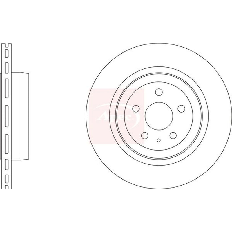 Apec 2 x Vented Rear Brake Discs DSK3333-x2