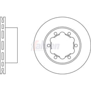 Fahren 2 x Vented Rear Brake Discs FBD6474-x2
