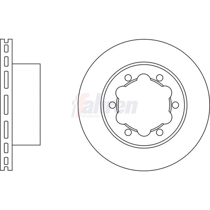 Fahren 2 x Vented Rear Brake Discs FBD6474-x2