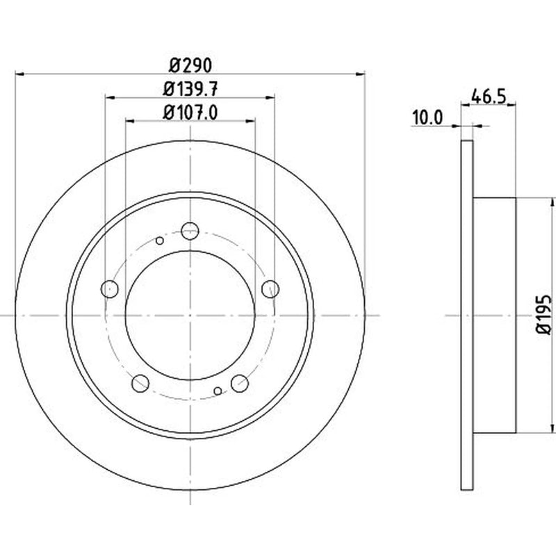 Mintex 2 x Front Brake Discs MDC747-x2