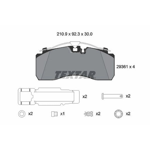 Textar Front Brake Pad Set 2936101