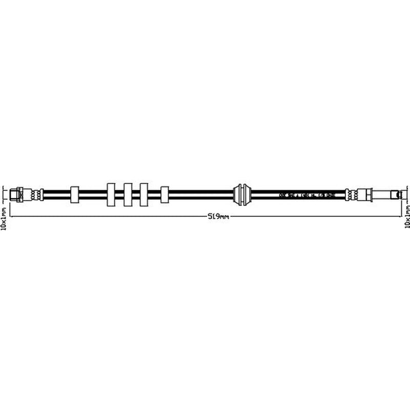 Abtex Brake Hydraulic Hose Line Right ABH1179
