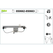 Valeo Electric Window Regulator Lifter Left Rear 850662