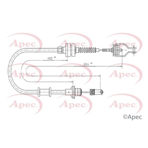 Apec Clutch Control Cable Pull CAB5005