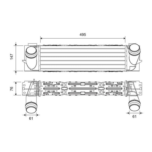 Valeo Intercooler (Charge Air Cooler) 818252