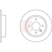 Apec 2 x Solid Rear Brake Discs DSK174-x2