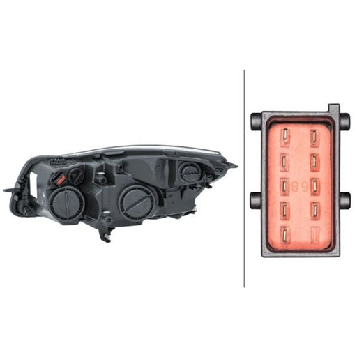 Hella Headlight Headlamp H7/H1 Right 1EJ 009 630-321