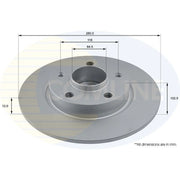 Comline 2 x Solid Rear Brake Discs ADC1137-x2