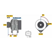 Bosch Car Alternator 12V 0 986 080 140