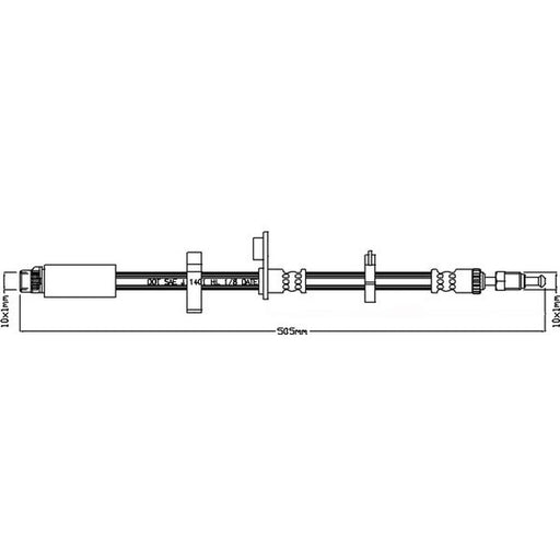 Abtex Brake Hydraulic Hose Line Right ABH1198