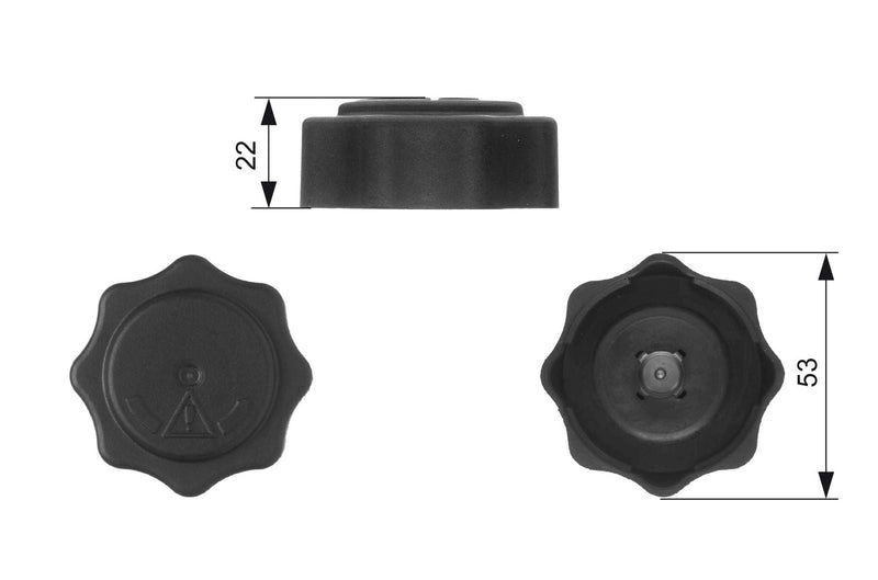 Gates Coolant Expansion Tank Cap RC229