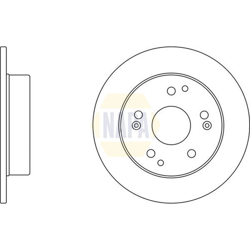 NAPA 2 x Solid Rear Brake Discs NBD5610-x2