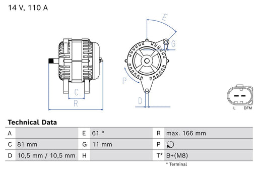 Bosch 0986085960 Alternator