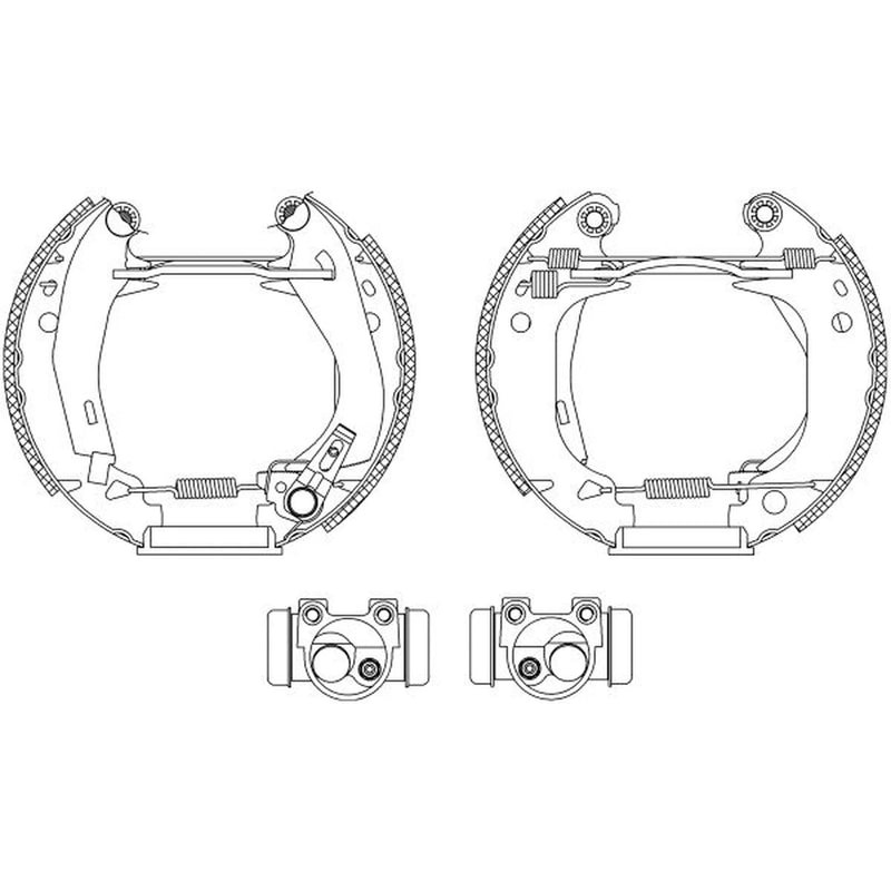 Mintex Brake Shoe Set Axle Kit MSP070