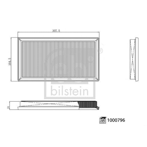 Febi Engine Air Filter 1000796