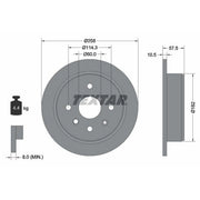 Textar 2 x Solid Rear Brake Discs 92163003-x2