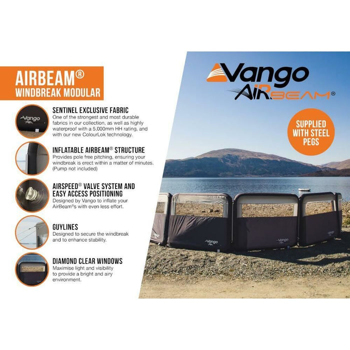 Vango AirBeam Modular Windbreak Shadow Grey - Vango - Van Life Living