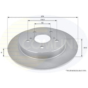 Comline 2 x Solid Rear Brake Discs ADC0929-x2