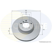 Comline 2 x Vented Front Brake Discs ADC1785V-x2