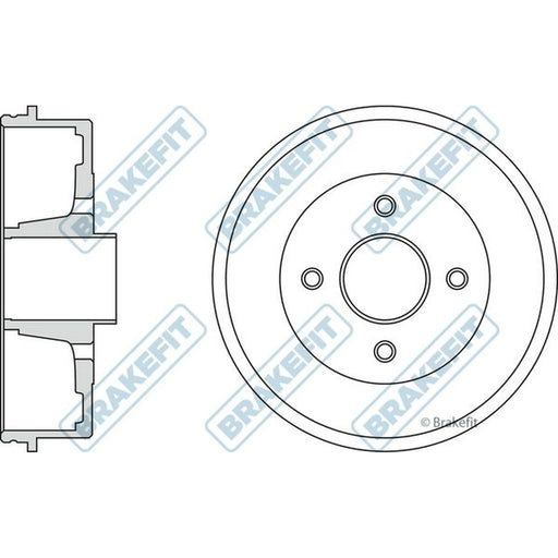 Apec Brake Drum Assembly Rear BDR9043
