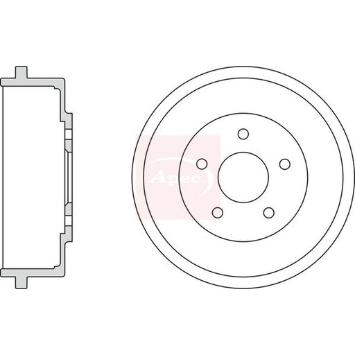 Apec Brake Drum Assembly Rear DRM9927