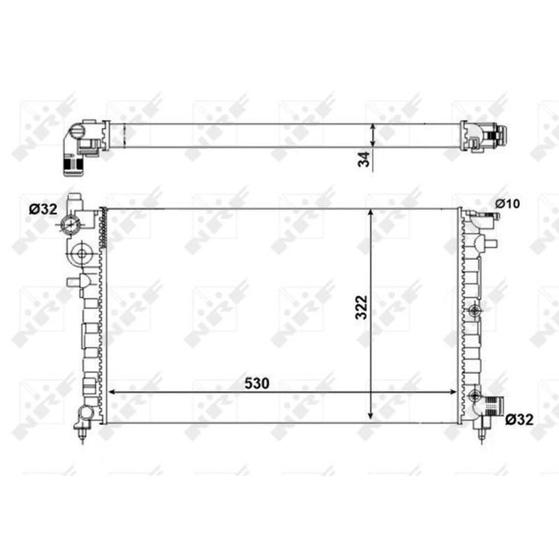NRF Engine Radiator 509502A