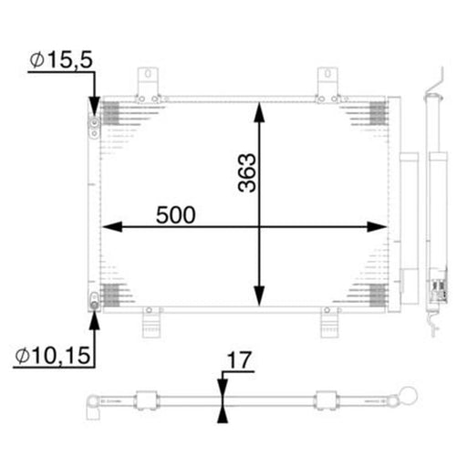Mahle Air Conditioning Condenser AC 77 000S