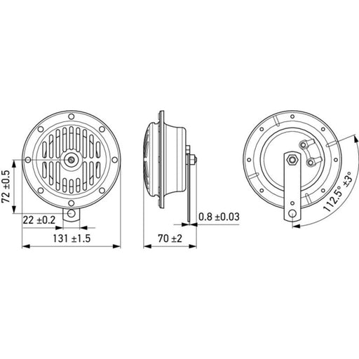 Hella Car Horn Signal Unit 3CA 004 811-011