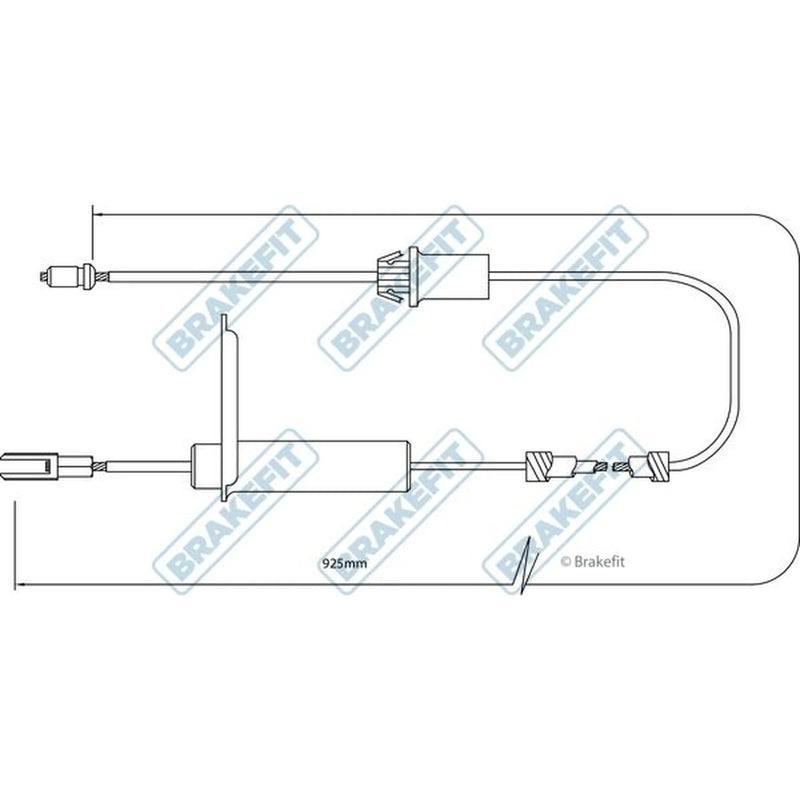 Apec Handbrake Cable Left Rear BBC3280
