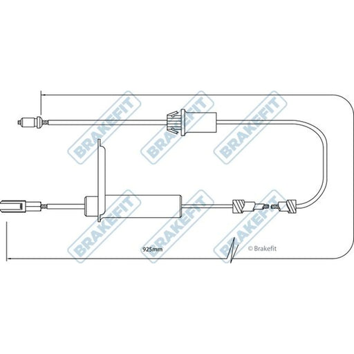 Apec Handbrake Cable Left Rear BBC3280