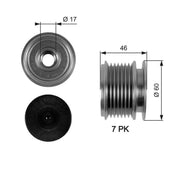 Gates Alternator Overrunning Freewheel Clutch OAP7056
