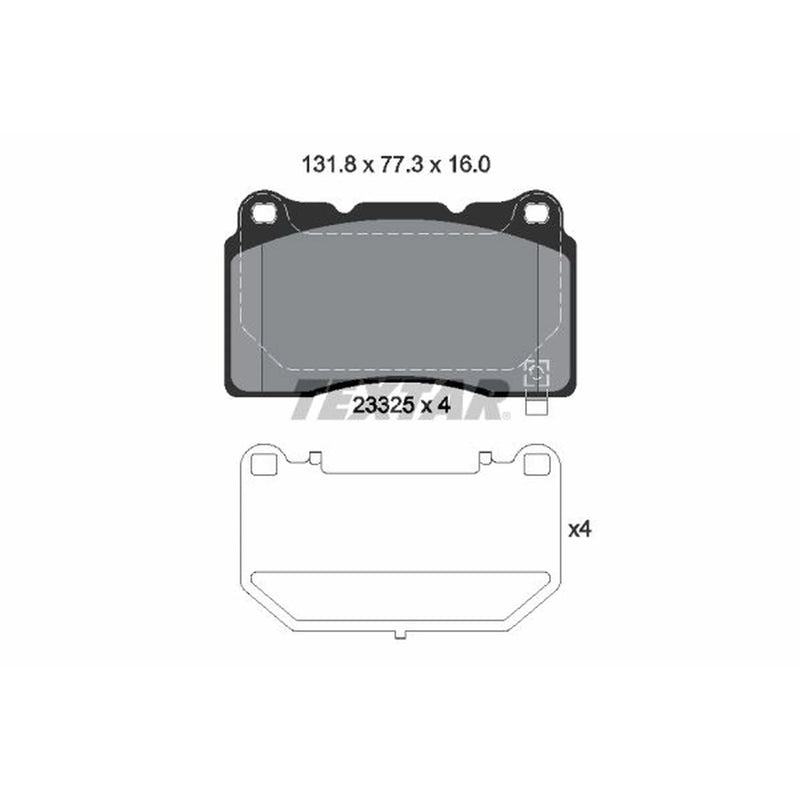 Textar Front Brake Pad Set 2332502